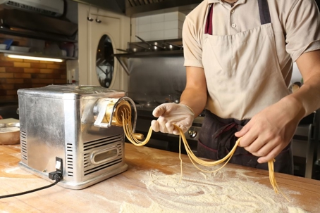 pasta chef making pasta from scratch