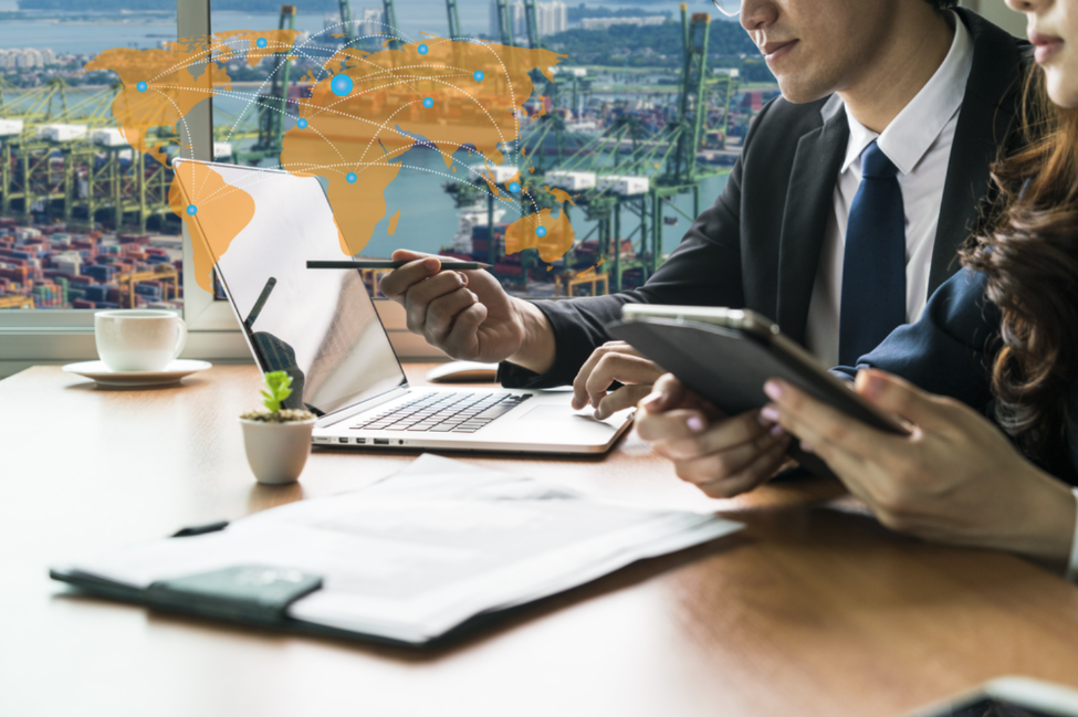 man and woman at computer