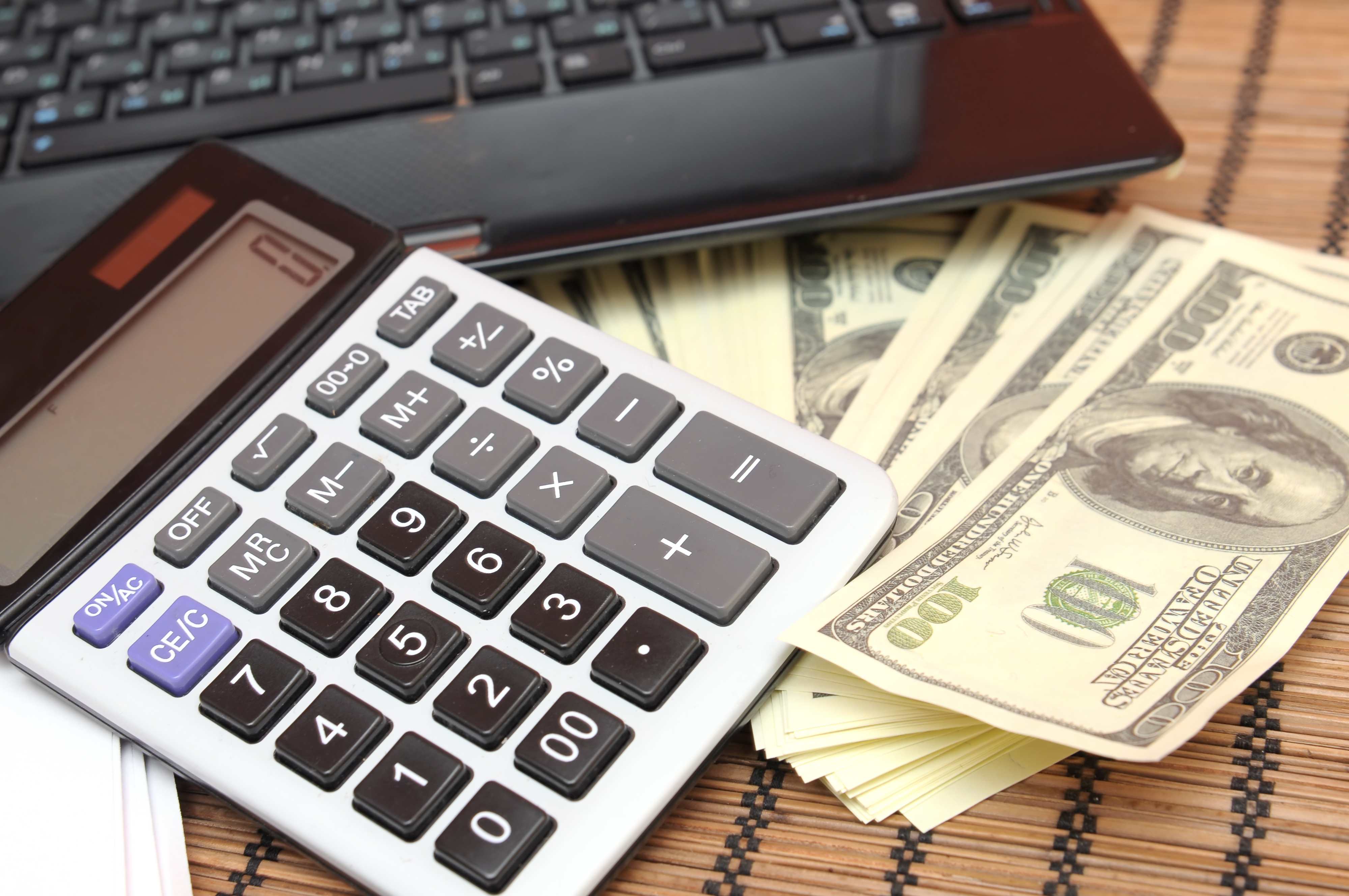 calculator and money